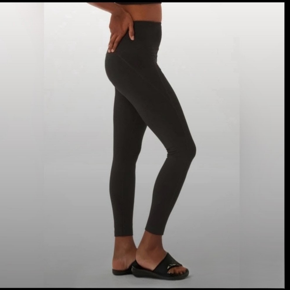 GIRLFRIEND COLLECTIVE Black High Waisted Leggings Yoga With Side Pockets XS NWT